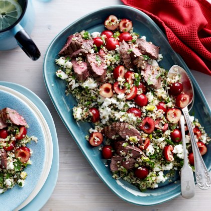 Cherry Quinoa Salad with Lamb